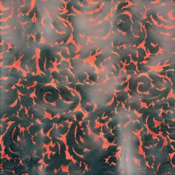 Nanette Lapore Black & Red Brocade & Lace Cocktail Dress With Cap Sleeves Sz 6 - Picture 2 of 8